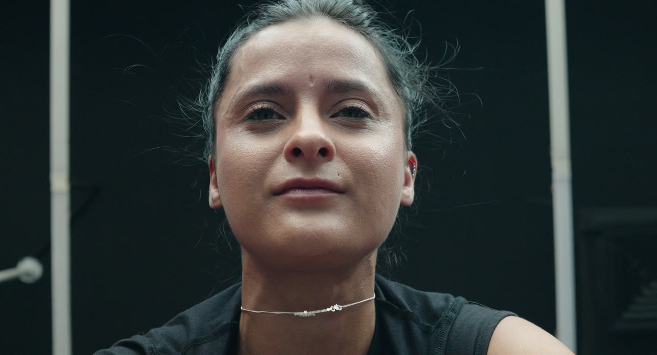 A frame from a commercial production.