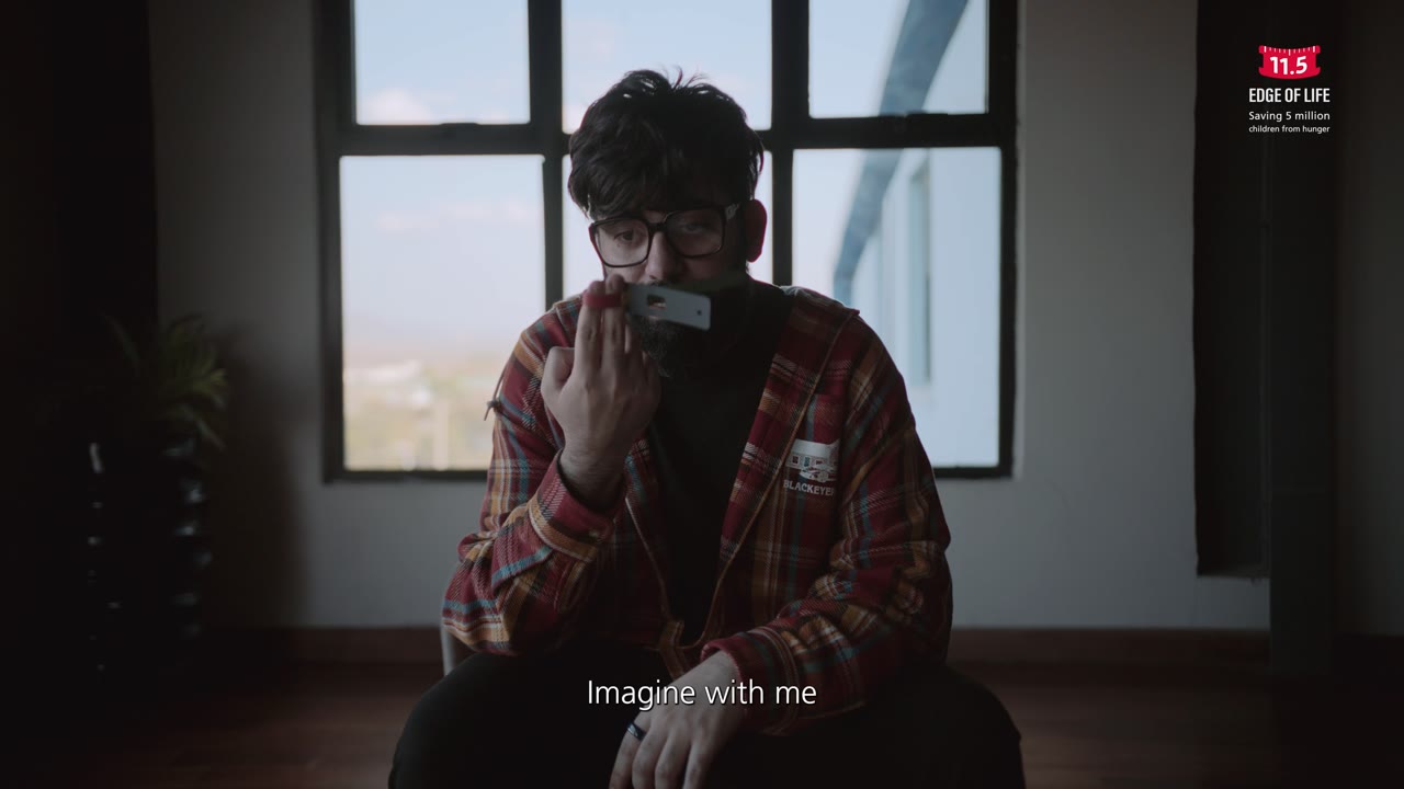 A frame from a documentary production.