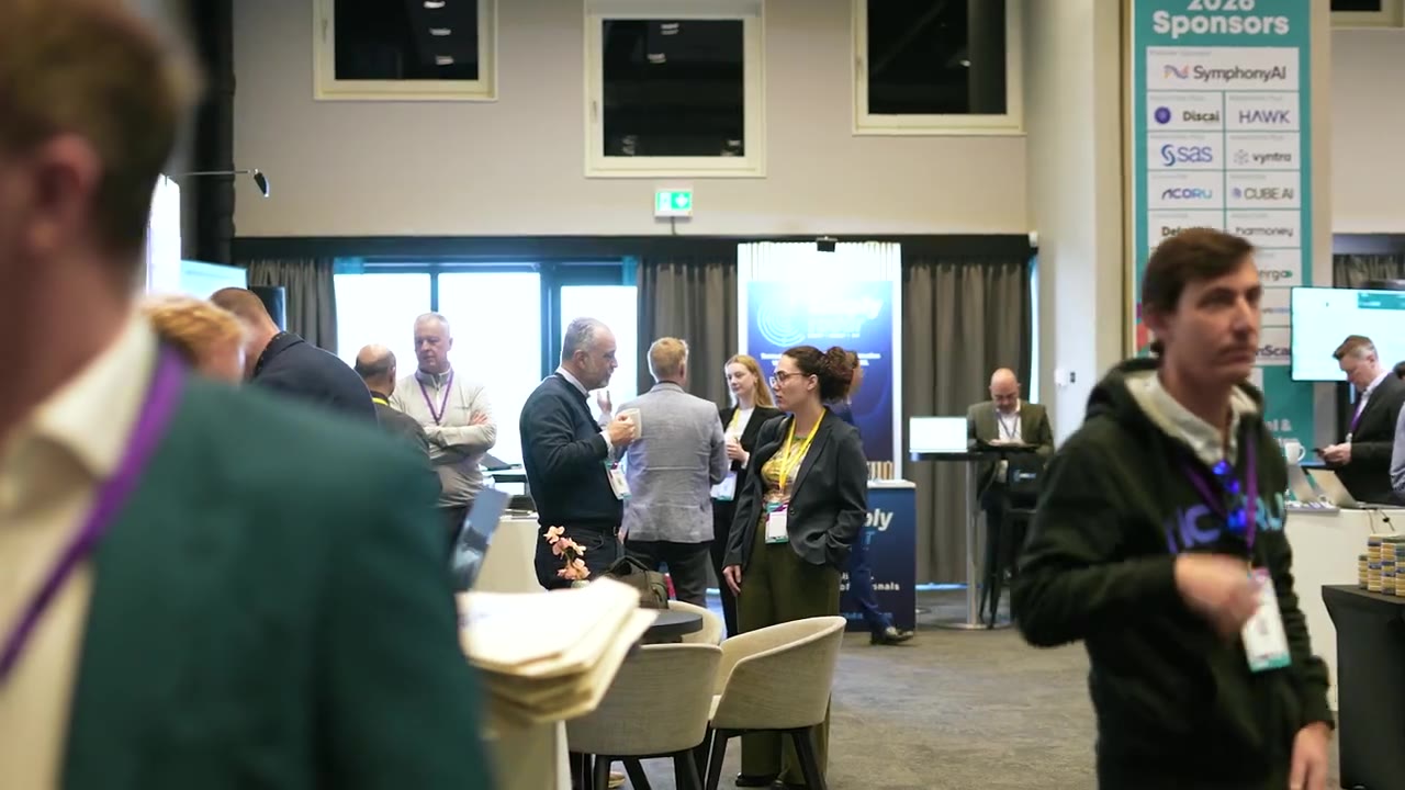 A frame from event coverage.